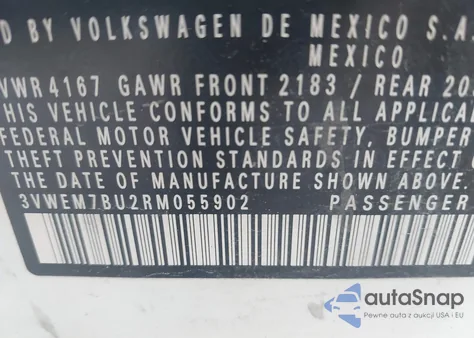 2024 Volkswagen Jetta 1.5T Se z USA, uszkodzony, nr VIN 3VWEM7BU2RM055902